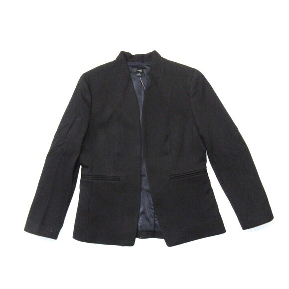 NWT J.Crew Going Out Blazer in Black Stretch Twill Open Front Jacket 12 - Picture 3 of 5